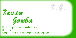 kevin gomba business card